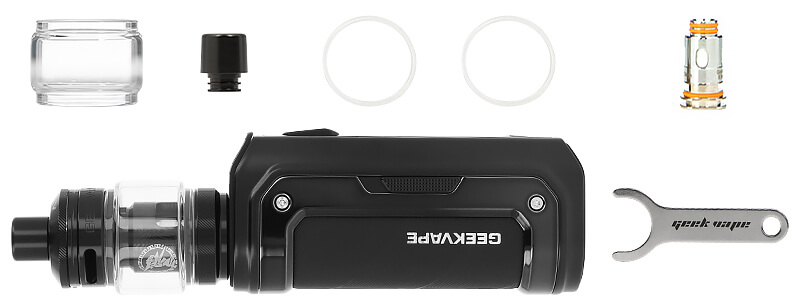 Le contenu de la boîte du kit Aegis Mini 5 par Geekvape