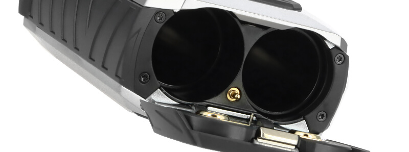 Le logement double accu du Kit Armour Max par Vaporesso