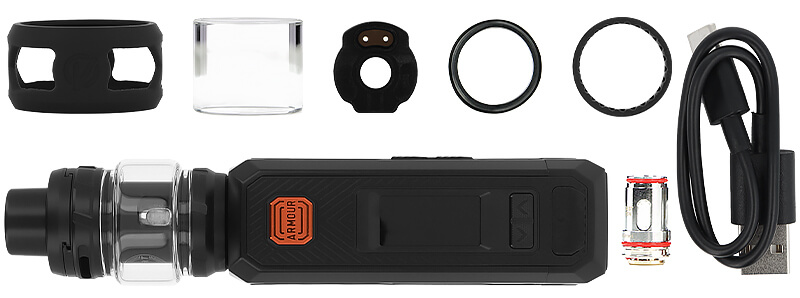 Box contents of Vaporesso's Armour Ultra kit