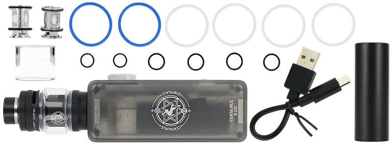 Box contents of Lost Vape's Centaurus N100 kit