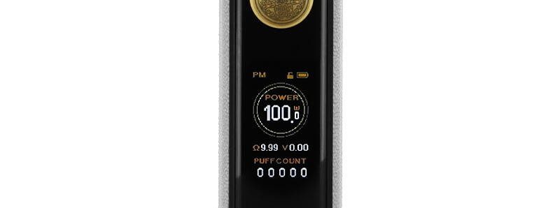 The color screen of Dotmod's DotBox 100W kit