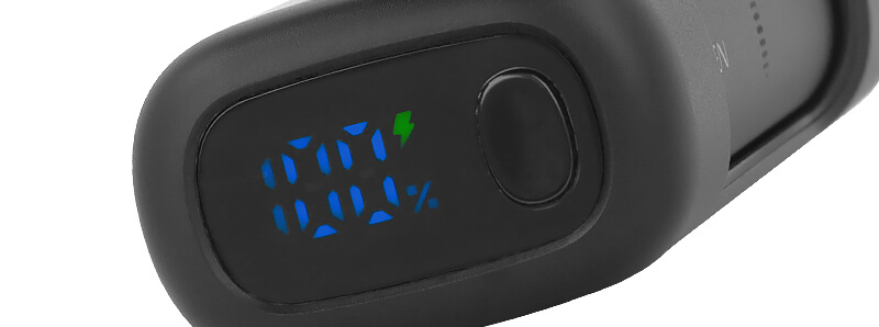 The screen of the external battery of Aspire's Nexi Pro kit