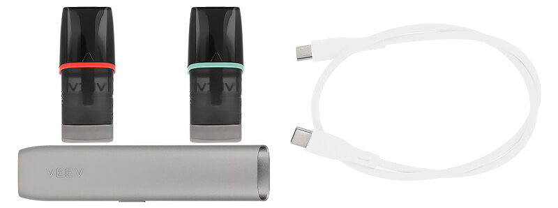 Box contents of VEEV's VEEV One podmod kit