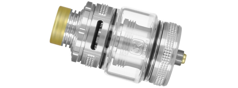 Zoom sur le clearomiseur Precisio Sub Ohm du kit Rayden 100 de BD Vape