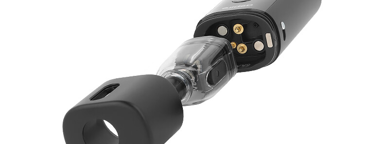 La connexion aimantée entre la cartouche et le pod Fluffi Pro d'Aspire