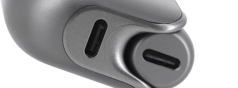 The USB-C ports of Kiwi Vapor's Kiwi 2 Pod Mod Starter Kit
