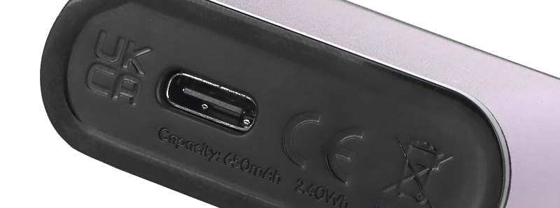 Le port USB-C du pod Klypse Zip par Innokin