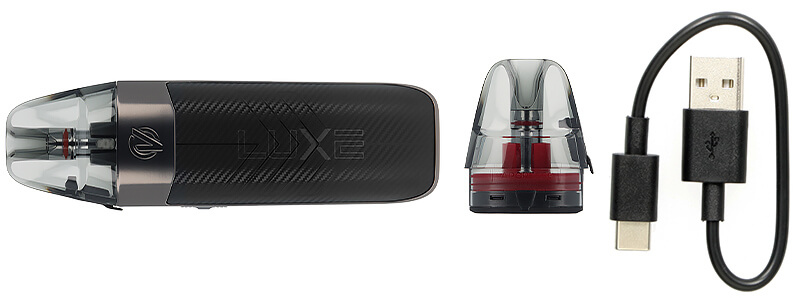 Le contenu de la boîte du pod Luxe X3 de Vaporesso