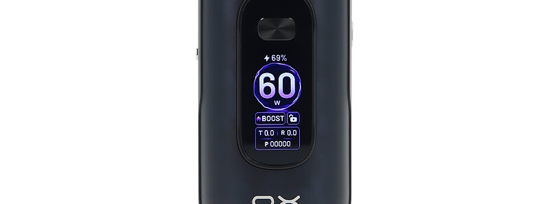 The screen of OXVA's VPrime 2 podmod