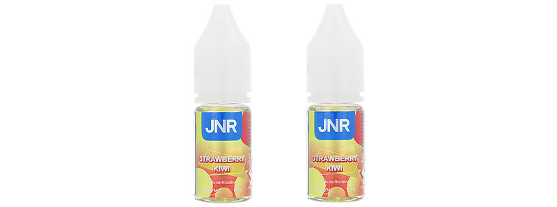Les deux flacons de e-liquide Strawberry Kiwi de chez JNR