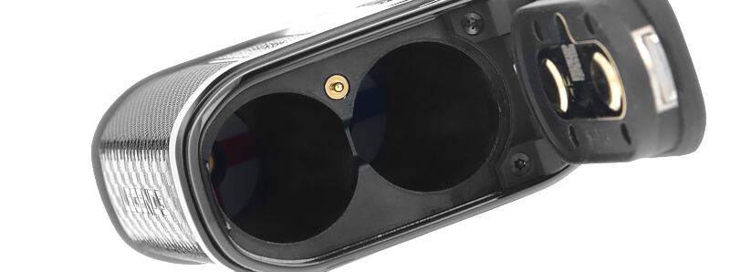 The 18650 dual battery compartment of GeekVape's Aegis Legend 5 mod