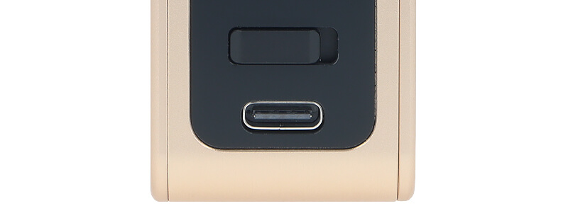 L'interrupteur ON/OFF et le port USB-C de la box Centaurus M120 de chez Lost Vape