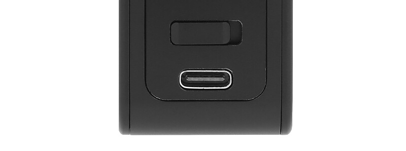 L'interrupteur ON/OFF et le port USB-C de la box Centaurus M120 S par Lost Vape