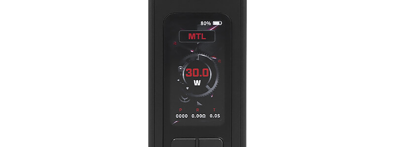 L'écran de la box Centaurus M120 S de Lost Vape