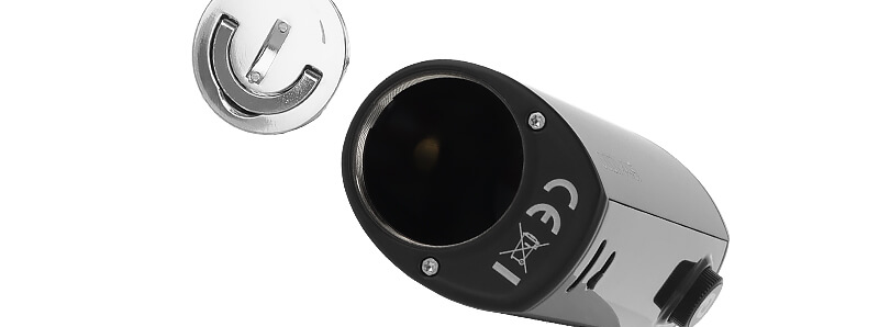 The battery compartment of Eleaf's iStick XC100 mod