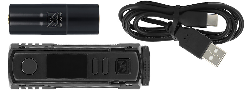 Le contenu de la boîte de la box Rayden 100 V2 Limited Edition par BD Vape