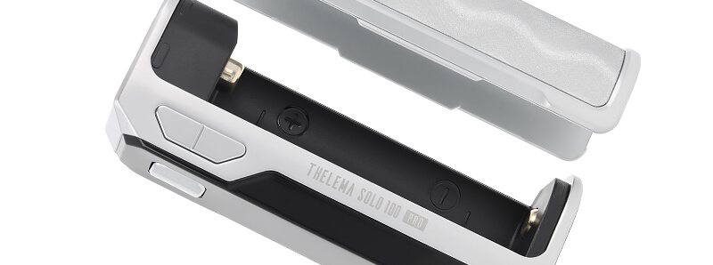 Le logement simple accu de la box Thelema Solo 100 Pro de Lost Vape