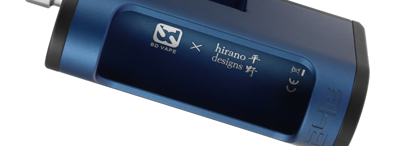 The single-21700 battery slot of BD Vape x Hirano Design's Tycoon Boro mod