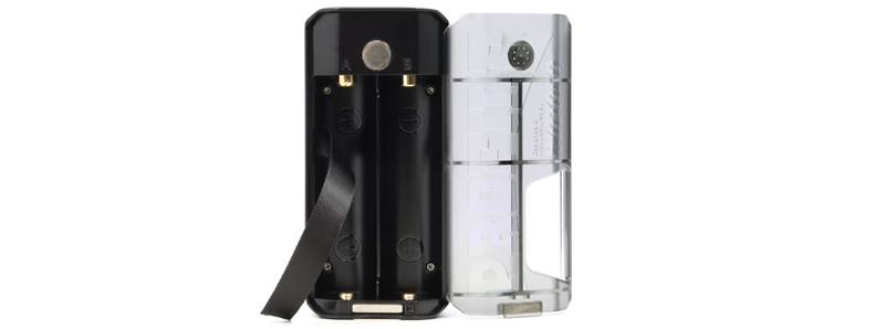 The double-battery housing of the Squonk Profile mod by Wotofo, for 200W working