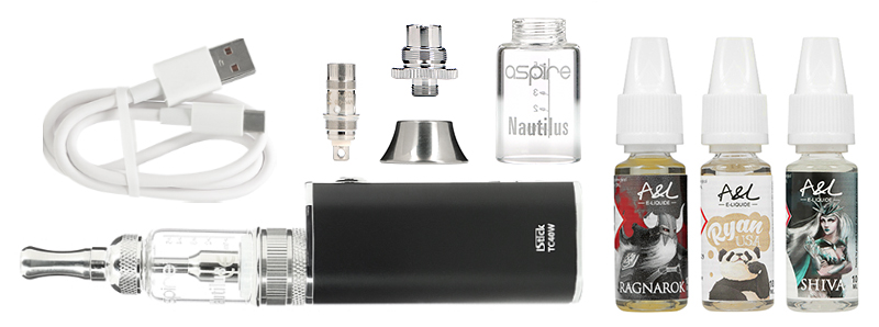 Le contenu du pack débutant iStick TC Nautilus Ultimate A&L