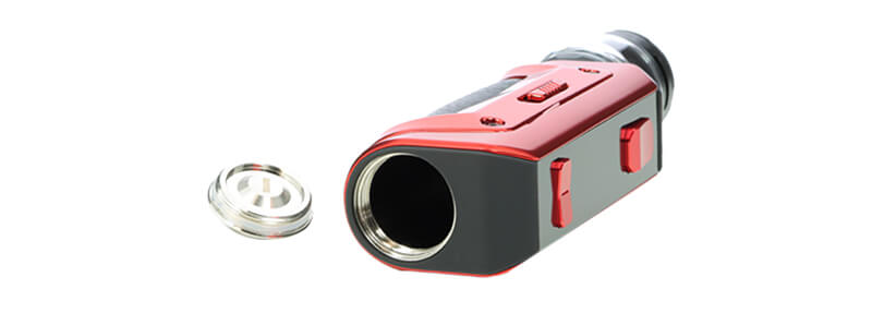 The single battery placement of the Aegis Solo 2 S100 kit by Geek Vape
