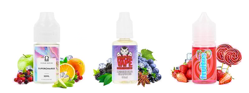 Les trois concentrés du Pack arômes DIY du mois de mars 2026