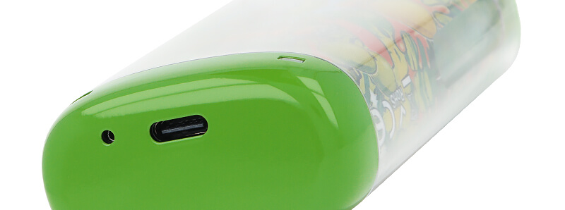 The USB-C port of Tornadoliq's Crazy Puff Double Melon puff
