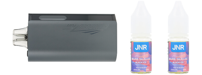 Le contenu de la boîte de la puff Cruiser Plus 37K Black Ice par JNR