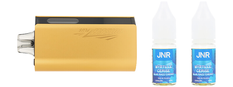 Le contenu de la boîte de la puff Cruiser Plus 37K Blue Razz Cherry par JNR