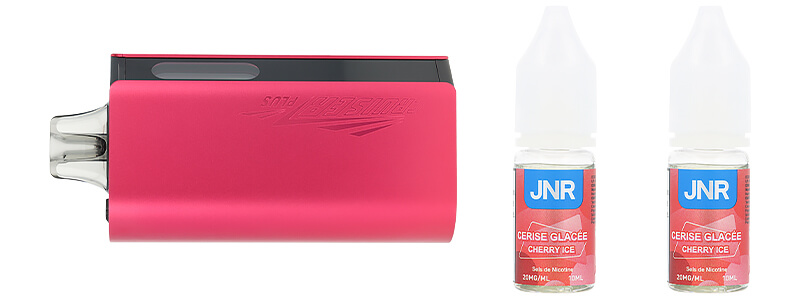 Le contenu de la boîte de la puff Cruiser Plus 37K Cherry Ice par JNR