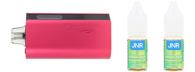 Le contenu de la boîte de la puff Strawberry Kiwi 37K Cruiser Plus par JNR