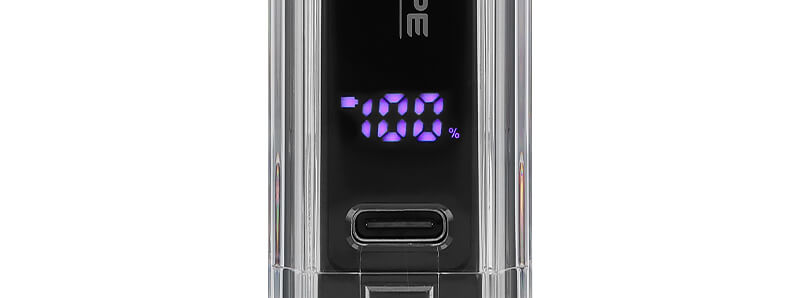 L'écran de la puff rechargeable Le Bar 45K Myrtille Framboise Cerise par Lost Vape