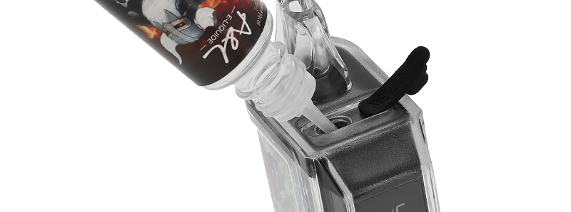 Le remplissage de la puff rechargeable Le Bar 45K Pêche Fruit du Dragon de Lost Vape