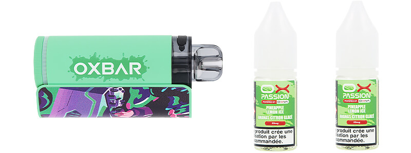 Le contenu de la boîte de la Puff OXBAR OX35K Ananas Citron Glacé par OXVA