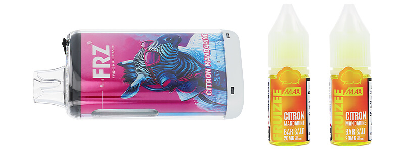 Le contenu de la boîte de la puff Primal FRZ 30K Fruizee par la marque Eliquid France