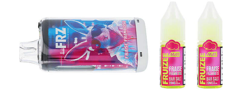Le contenu de la boîte de la puff Primal FRZ 30K Fruizee par la marque Eliquid France