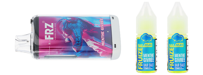 Le contenu de la boîte de la puff Primal FRZ 30K Fruizee par la marque Eliquid France