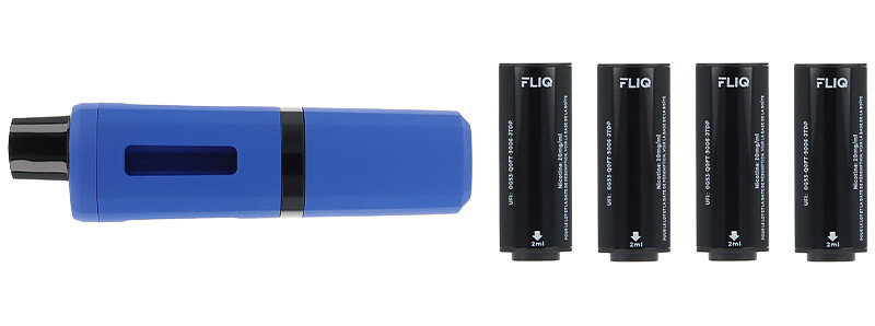 Le contenu de la boîte de la puff rechargeable Fliq de Vampire Vape