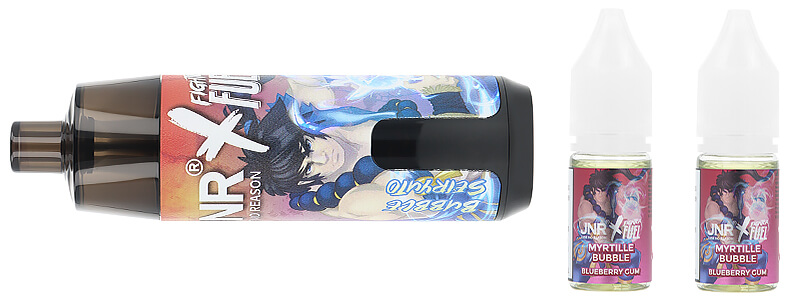 Box contents of JNR X Fighter Fuel's Bubble Seiryuto refillable puff
