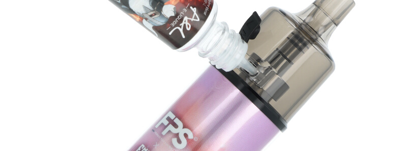 The filling of FPS' Enfer Cherry Strawberry Ice refillable puff