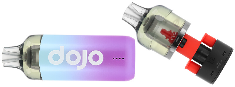 Le contenu de la boîte de la puff rechargeable Dojo Blast Fruits Rouges de chez Vaporesso
