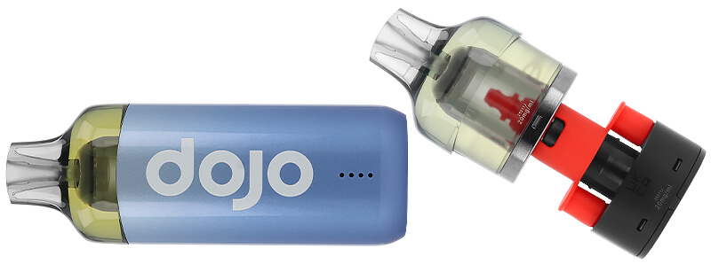 Box contents of Vaporesso's Limonade Framboise Bleue Dojo Blast rechargeable puff