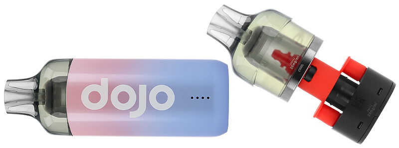 Le contenu de la boîte de la puff rechargeable Dojo Blast Love66 de chez Vaporesso