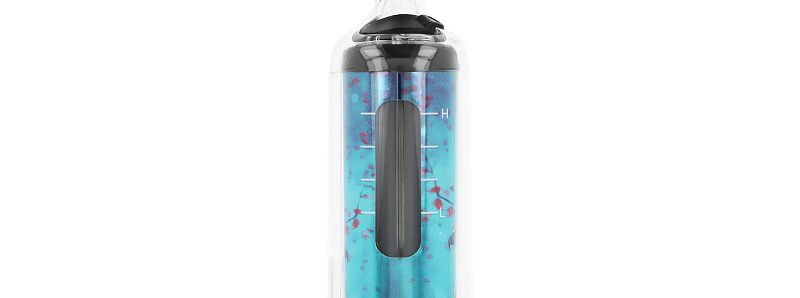The clear window of JNR's Cherry Ice Falcon-X Plus refillable puff