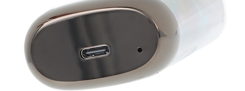 The USB-C port of JNR's Cherry Ice Falcon-X Plus rechargeable puff
