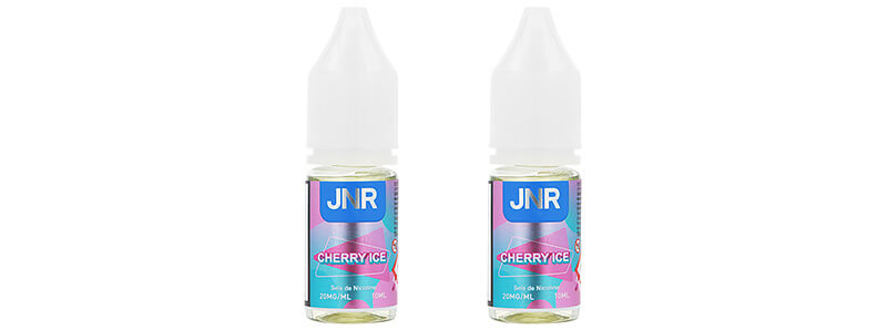 The two bottles of Cherry Ice e-liquid by JNR