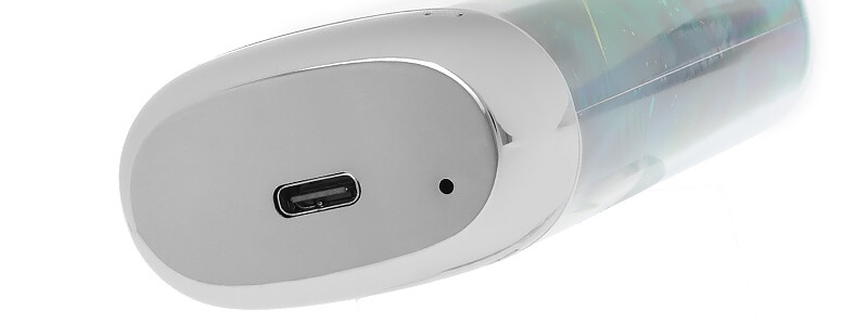 The USB-C port of JNR's Falcon-X Plus refillable puff