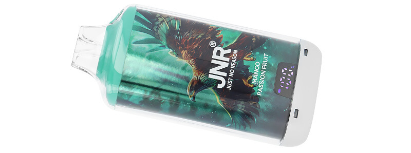 Zoom sur la puff rechargeable Falcon-X Plus Mango Passion Fruit par JNR