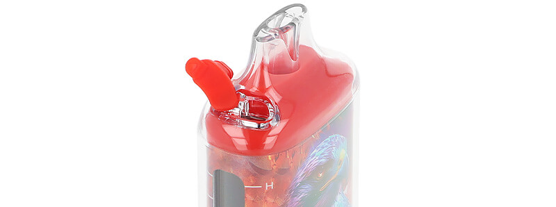 The filling hole of JNR's Falcon-X Plus Strawberry Watermelon Ice refillable puff