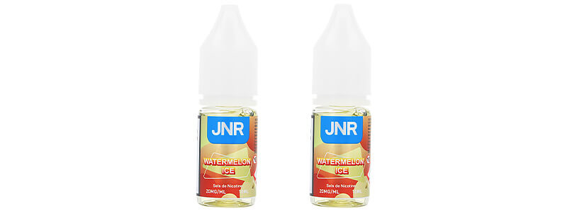 Les deux e-liquides Watermelon Ice de chez JNR